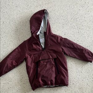 Zara Kids Maroon Hooded Raincoat